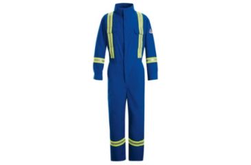 Image of Bulwark Deluxe Coverall with Reflective Trim, Nomex IIIA, ROYAL, RG50 CNBTRBRG50