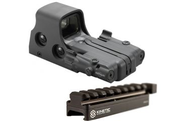 Image of EOTech Holographic Sight with Laser Battery Cap 65 MOA Ring-1 MOA Dot 552.LBC2 w/ Kinetic Development Group SIDELOK Universal Scope Riser 552.LBC2-KIT1