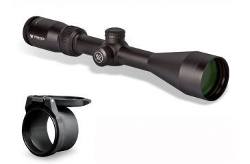 Image of Vortex Crossfire II 3-9x50 mm Rifle Scope, 1 in Tube, Second Focal Plane, Black, Hard Anodized, Non-Illuminated Dead-Hold BDC Reticle, MOA Adjustment, w/ Vortex Defender Flip Cap, CF2-31011-KIT1