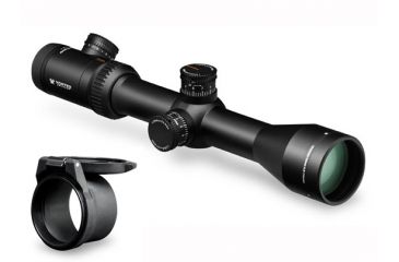 Image of Vortex Viper PST 2.5-10x44 Rifle Scope + Vortex Defender Flip Cap Objective Lens 44 (48-53 mm), Black O-44 PST-210S1-A-KIT1