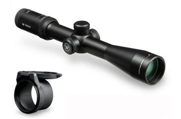 Image of Vortex Viper HS 4-16x44 mm Rifle Scope, 30 mm Tube, Second Focal Plane, Black, Hard Anodized, Non-Illuminated Dead-Hold BDC Reticle, MOA Adjustment, w/ Vortex Defender Flip Cap, VHS-4305-KIT1