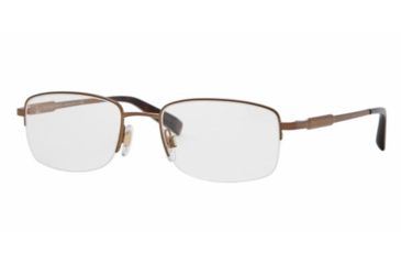 Image of Burberry BE 1138 Eyeglasses Styles Dark Brown Frame w/Non-Rx 50 mm Diameter Lenses, 1018-5018