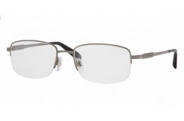 Image of Burberry BE 1138 Eyeglasses Styles Gunmetal Frame w/Non-Rx 50 mm Diameter Lenses, 1003-5018