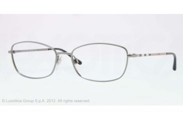 Image of Burberry BE1256 Single Vision Prescription Eyeglasses 1003-51 - Gunmetal Frame, Demo Lens Lenses