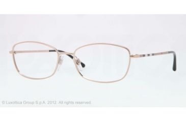 Image of Burberry BE1256 Single Vision Prescription Eyeglasses 1188-51 - Pink Gold Frame, Demo Lens Lenses