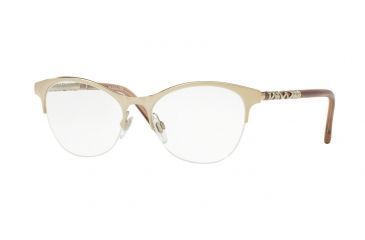 Image of Burberry BE1298 Progressive Prescription Eyeglasses 1216-53 - Light Gold Frame