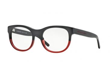 Image of Burberry BE2169 Progressive Prescription Eyeglasses 3467-50 - Black/Red Frame