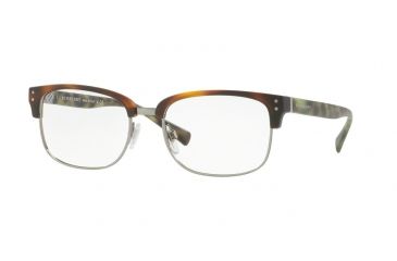 Image of Burberry BE2253 Progressive Prescription Eyeglasses 3622-54 - Matte Light Havana/gunmetal Frame