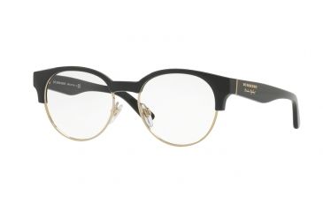 Image of Burberry BE2261 Progressive Prescription Eyeglasses 3001-50 - Black Light Gold Frame