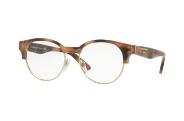 Image of Burberry BE2261 Progressive Prescription Eyeglasses, 50mm, Spotted Brown/light Gold, BE2261-3641-50-PRO