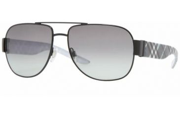 Image of Burberry BE3042 Progressive Sunglasses - Black Gray Gradient Frame / 57 mm Prescription Lenses, 100111-5715