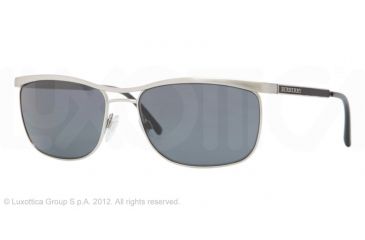 Image of Burberry BE3065 Single Vision Prescription Sunglasses BE3065-116681-58 - Lens Diameter 58 mm, Frame Color Brushed Silver