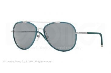 Image of Burberry BE3078J Single Vision Prescription Sunglasses BE3078J-120587-57 - Lens Diameter 57 mm, Frame Color Silver/matte Green