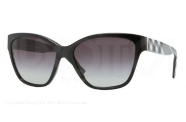 Image of Burberry BE4109 Prescription Sunglasses BE4109-30018G-57 - Lens Diameter 57 mm, Frame Color Black