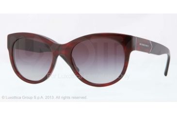 Image of Burberry BE4156 Bifocal Prescription Sunglasses BE4156-33228G-53 - Lens Diameter 53 mm, Frame Color Red Havana
