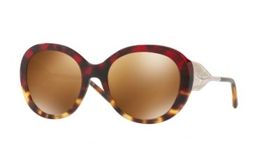 Image of Burberry BE4191 Single Vision Prescription Sunglasses BE4191-36646H-57 - Lens Diameter 57 mm, Frame Color Red Havana/light Havana