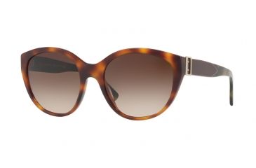 Image of Burberry BE4242 Sunglasses 363413-55 - Light Havana Frame, Brown Gradient Lenses