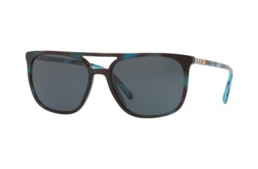Image of Burberry BE4257 Single Vision Prescription Sunglasses BE4257-370287-57 - Lens Diameter 57 mm, Frame Color Blue Havana