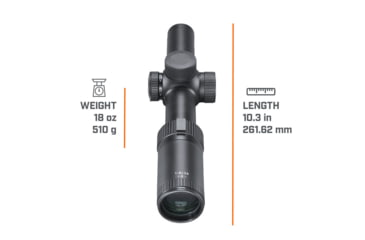 Image of Bushnell 1-6x24 Trophy Quick Acquisition Riflescope, 30 mm, Secong Focal Plane, Dot Drop Reticle, 140 MOA, Hang Tag, Black, RT1624BS15