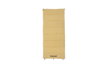Image of Bushnell 30F Rectangular Canvas Sleeping Bag, Tan/Red, 50069