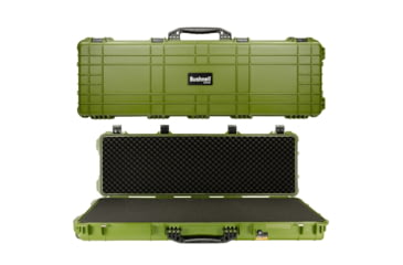 Image of Bushnell 44in Waterproof Roller Hard Rifle Case w/ Foam, Green, Standard, BN00008-GRN