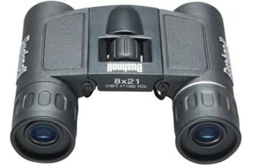 Image of Bushnell Powerview 8x21mm Roof Prism Binoculars, Clam Pack, Black, 132514C