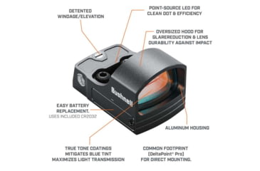 Image of Bushnell Reflex Sight Rsx-100 4moa W/weaver Low Rise Mount