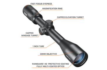 Image of Bushnell Trophy XLT 4-12x40mm Riflescope, 1in Tube, DOA Quick Ballistic Reticle, Black, RT4124BS11