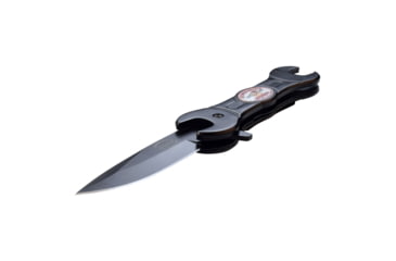 Image of Busted Knuckle Garage Spring Assisted Knife, 3in, 3Cr13 Stainless Steel Stainless Steel, Drop Point, Black, BKG-A004BK