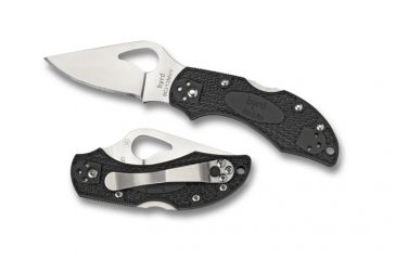 Image of Byrd Robin2 Lightweight Black Handle, Black Blade FRN Fine Edge Folding Knife
