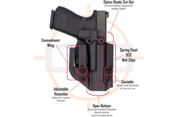 Image of C&amp;G Holsters Alpha IWB Holsters, Shadow Systems CR920, Left Hand, Black, 3273-100