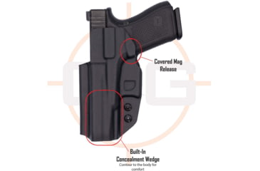 Image of C&amp;G Holsters Alpha IWB Holsters, Shadow Systems CR920, Left Hand, Black, 3273-100