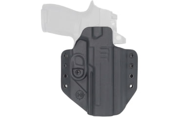 Image of C&amp;G Holsters Covert Kydex OWB Belt Holster w/Omega and Kickramp, SIG Sauer P320 Full Size/SIG Sauer P320-M17, Right Hand, CNC, Black, 0280-100