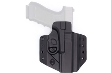 Image of C&amp;G Holsters Covert Kydex OWB Belt Holster w/Omega and Kickramp, Glock 17/22/47, Right Hand, CNC Machined, Black, 0000-100