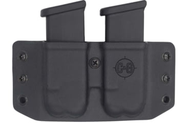 Image of C&amp;G Holsters Double Flat Magazine OWB Holster, 1911, Ambidextrous, Black, 4029-100
