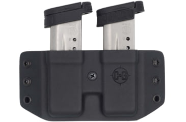 Image of C&amp;G Holsters Double Flat Magazine OWB Holster, 1911, Ambidextrous, Black, 4029-100