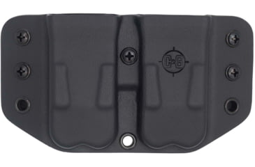 Image of C&amp;G Holsters Double Flat Magazine OWB Holster, 1911, Ambidextrous, Black, 4029-100