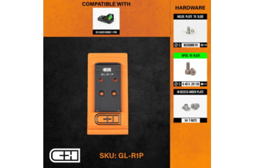 Image of C&amp;H Precision Weapons Optics Adapter Plate, For Glock Mos V4 Mil/leo, Sig Romeo1 Pro, GL-R1P