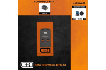 Image of C&amp;H Precision Weapons Optics Adapter Plate, Shadow Systems Aftermarket Slide, Steiner MPS, SHDWSYS-MPS-ST