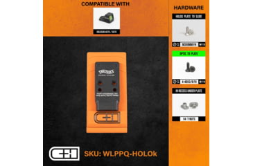 Image of C&amp;H Precision Weapons Optics Adapter Plate Walther PPQ/Q4/Q5, Holosun 407K/507K - Rear Sight Rear, WLPPQ-HOLOK