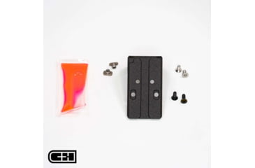 Image of C&amp;H Precision Weapons V4 Defender MIL/LEO Adapter Plate, Glock MOS, Trijicon RMR TYPE 1 &amp; 2, Black, GL-RMR-DEF
