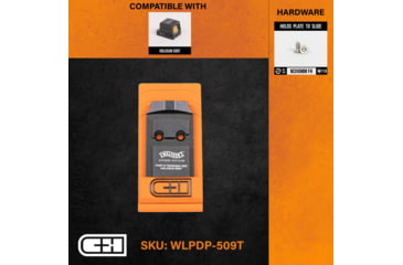Image of C&amp;H Precision Weapons Walther Defense PDP 1.0 to Holosun 509T Adapter Plate, Steel, WLPDP-509T-ST
