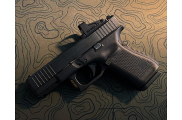 Image of Calculated Kinetics Glock MOS Dogtag Optic Plate, Holosun 509T, Law Enforcement, Black, MOS-509LEDT