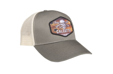 Image of Calcutta Striper Patch Men's Hat, Olive Crown/Bone, BR230542