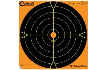 Image of Caldwell Orange Peel 12-in Bullseye Targets, 5 sheets