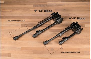 Image of Caldwell Pic Rail XLA Fixed Bipod, Black, 6in -9in, 110140
