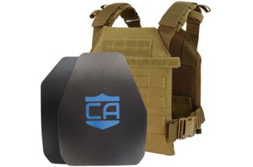 Image of Caliber Armor AR550 Level III+ Active Shooter Response Package, Shoorers, SAPI Cut, Coyote Brown, Medium/Extra Large, 19-AR550-ASRP-SAPI-SC-CB