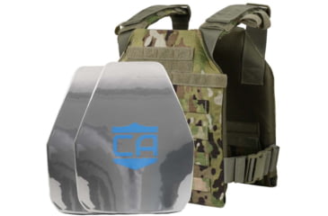 Image of Caliber Armor AR550 Level III+ Quick Response Package w/PolyShield Spall Coat, Shooter Cut, Scorpion OCP, Medium/2XL, 19-AR550-QRP-SPC-OCP