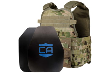 Image of Caliber Armor AR550 Level III+ Body Armor and Condor MOPC Package, SAPI Style + Shooter Cut, Scorpion OCP, Medium/2XL, 19-AR550-MOPC-SAPI-SC-OCP