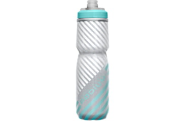 Image of CamelBak Podium Chill Outdoor Bike Bottle, Gray/teal Stripe - 1873307071